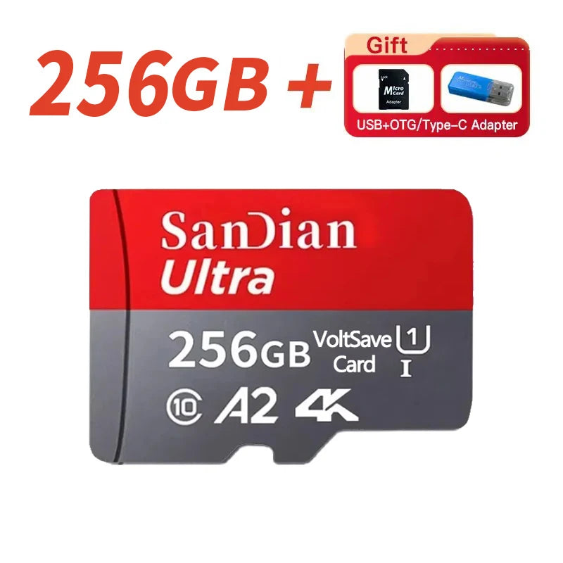 New 2TB Micro TF/SD Card 256GB 512GB Class 10 High Speed Memory Card Large Capacity 1TB Memory SD Card for Laptop/MAC/Phones