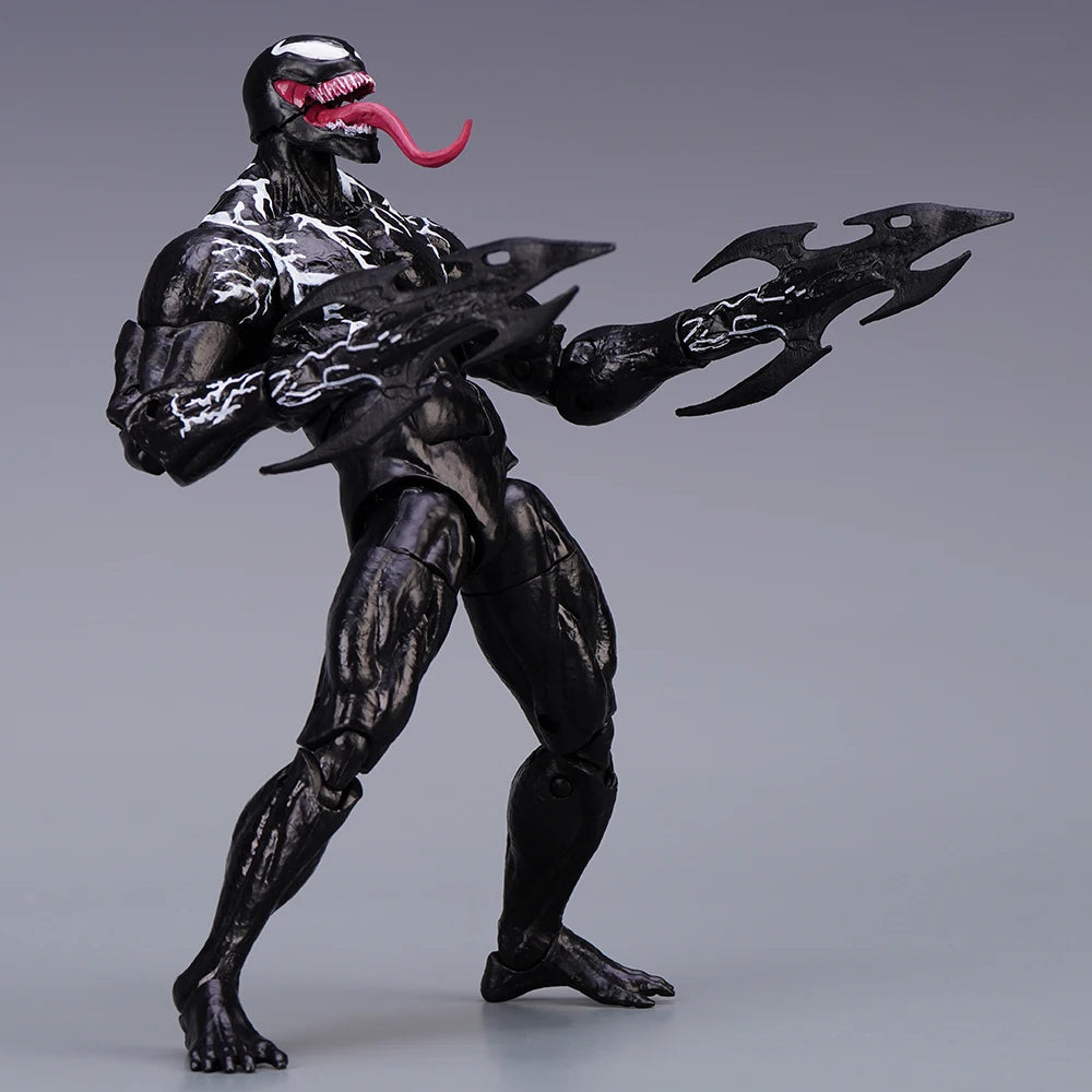 Venom Action Figure Hasbro SHFiguarts Symbiote Head Carving 2.0 SHF Movable Movies Model Doll Collectible Kids for Toy Gift