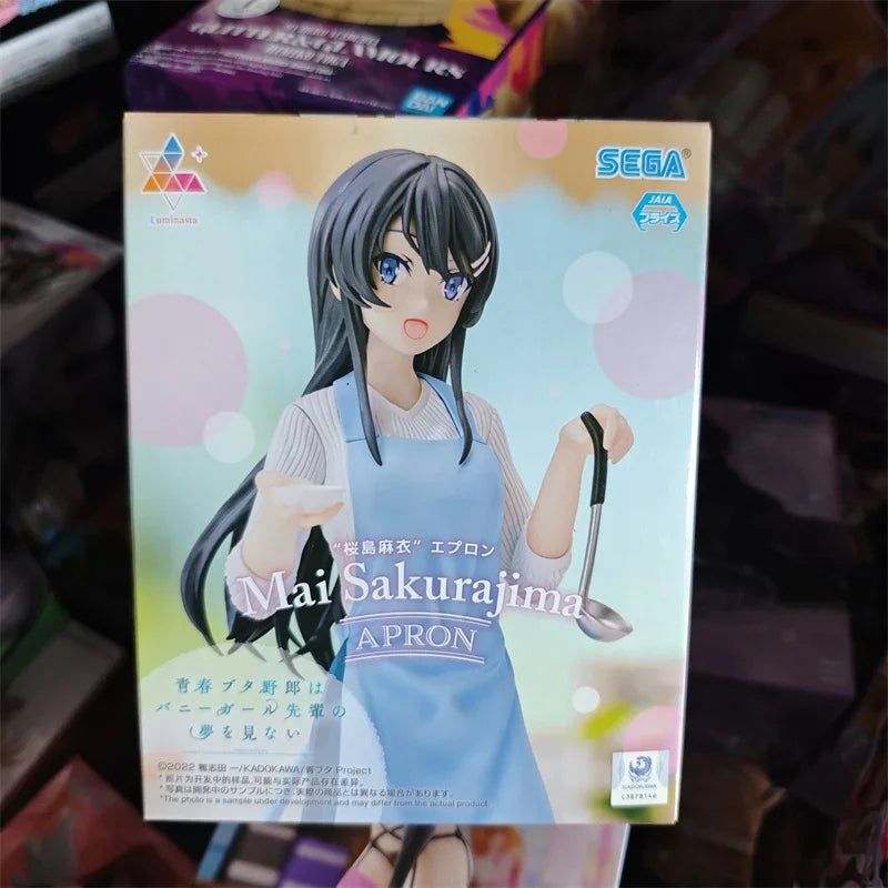 Original SEGA Luminasta Sakurajima Mai Koga Tomoe Kawaii Anime Figur aus PVC, Sammlerstück, Geschenkidee, Dekoration, Puppe