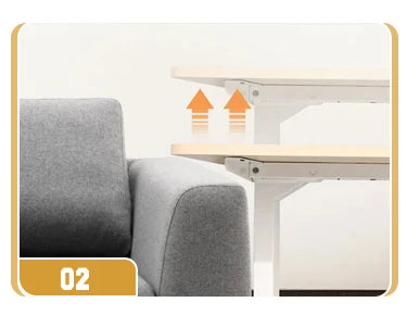 Home Gaming Height Adjustable Electric Standing Desk Frame Office Furniture Extendable Work Lifting White Desk