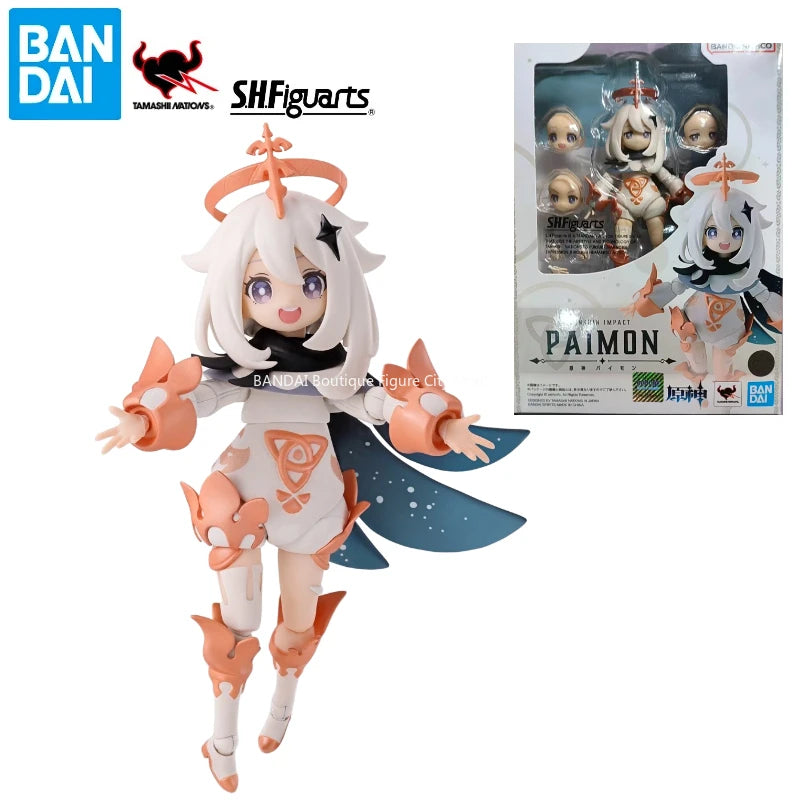 [Verfügbar] 100 % Original Bandai SHF Comprehensive Series Genshin Impact Paimon Actionfiguren Modell-Geschenkkollektion