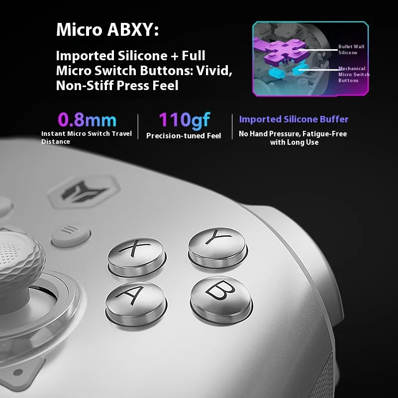 MOJHON  Rainbow 3 Series Wireless Gaming Controller E-sport Electrostatic Capacitance Joystick Hall Effect Liner Trigger 8kHz