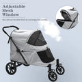 Geräumiger, langlebiger Haustier-Kinderwagen im neuen Design, tragbare Hunderampe, großer Hundewagen, luxuriöser Kinderwagen für 40 kg, 124 x 66 x 100 cm