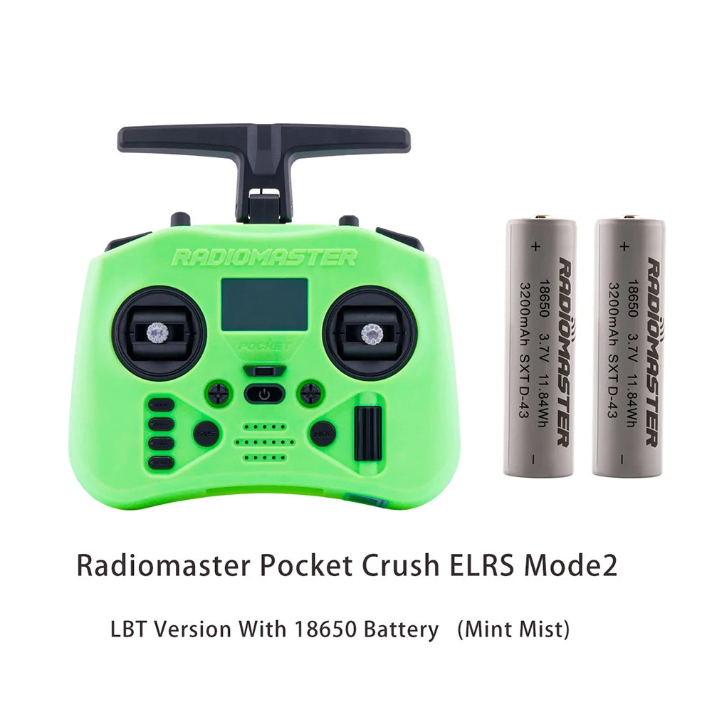 Radiomaster Pocket Crush 2.4GHz ELRS Hall Gimbal Transmitter Remote Control Portable Lightweight Foldable Antenna