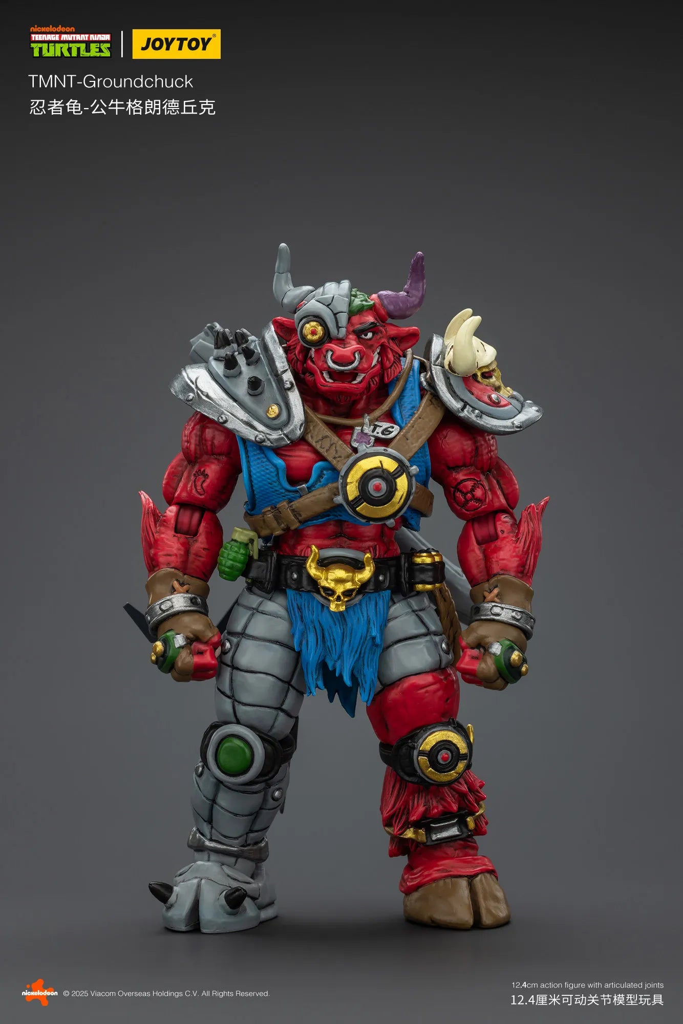 JOYTOY TMNT-Groundchuck Action Figure Doll Model Gift Decoration Collection
