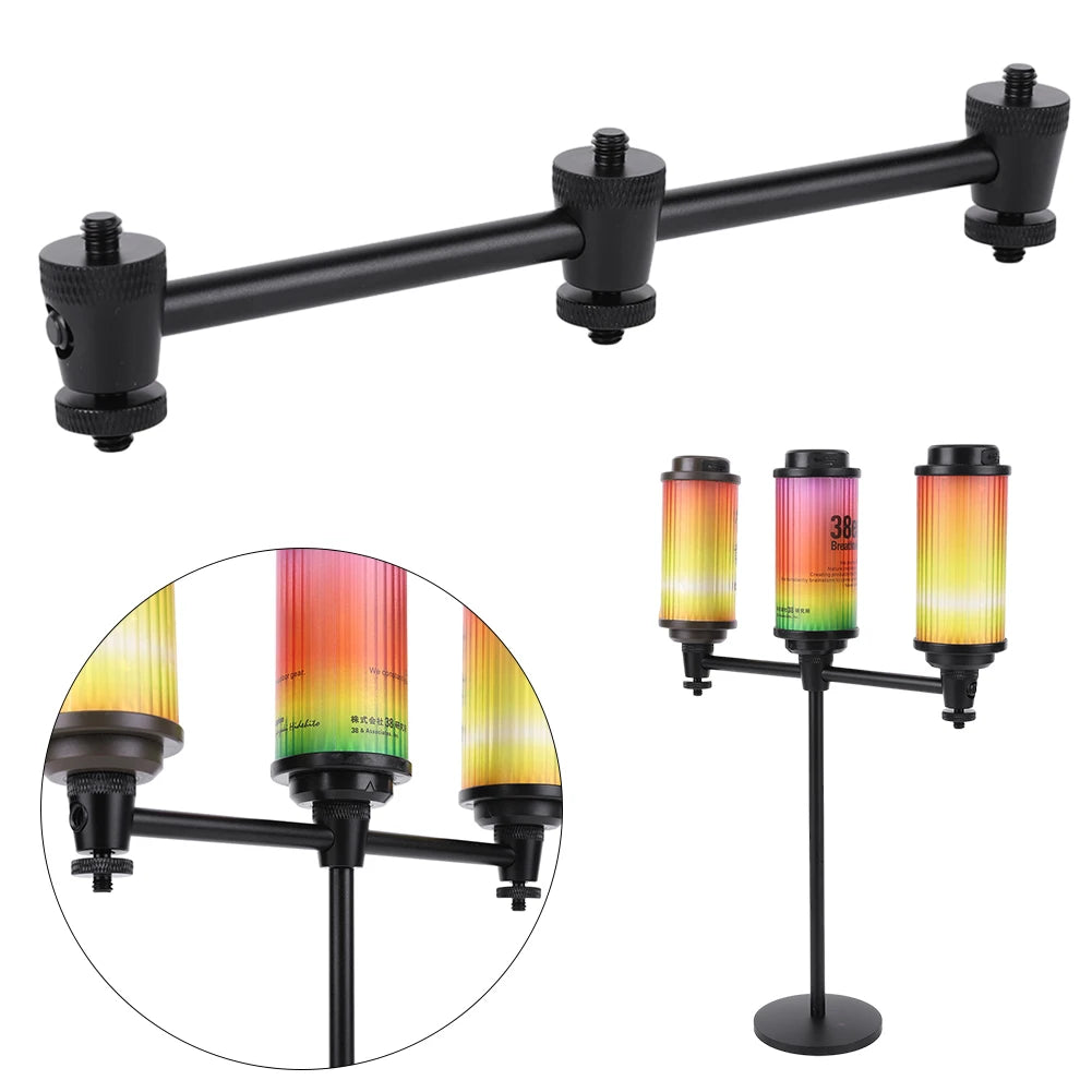 Outdoor Camping Table with Lamp Stand Adjustable Portable Lightweight Folding Table Aluminum Alloy for Camping BBQ Picnics