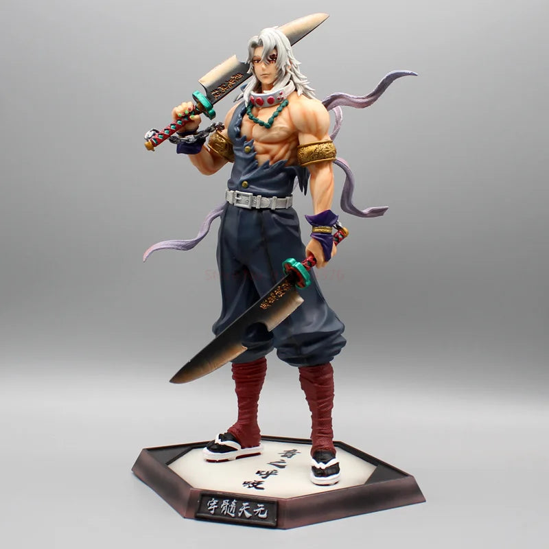 Dämon Slayer Anime Figur Uzui Tengen Figuren Sound Hashira Figur PVC Statue Modell Puppe Sammeln Schreibtisch Dekor Spielzeug Geburtstagsgeschenk