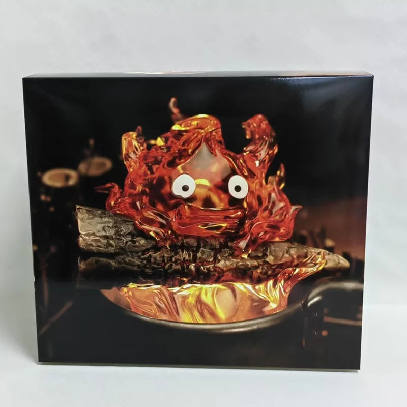 Objekte Lampe Cartoon Cartoon Calcifer Anime 20cm Kerze Desktop Actionfiguren Modell Statue PVC Modell Sammlung Ornament Spielzeug