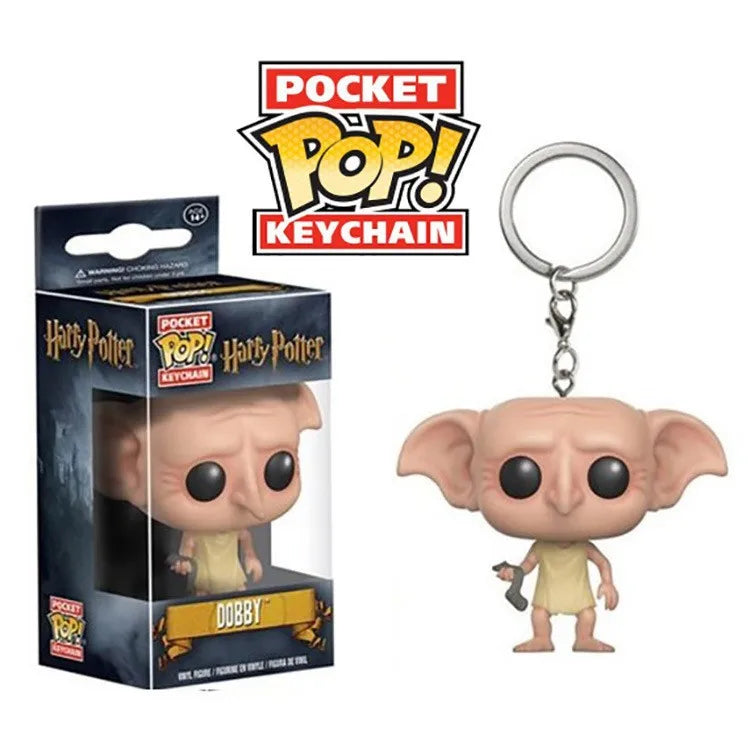 Funko Pocket Keychain Toy Hermione Granger Dobby Dumbledore Malfoy Ginny Ron Hedwig Snape Voldemort Luna Pocket Pop Key Ring Toy