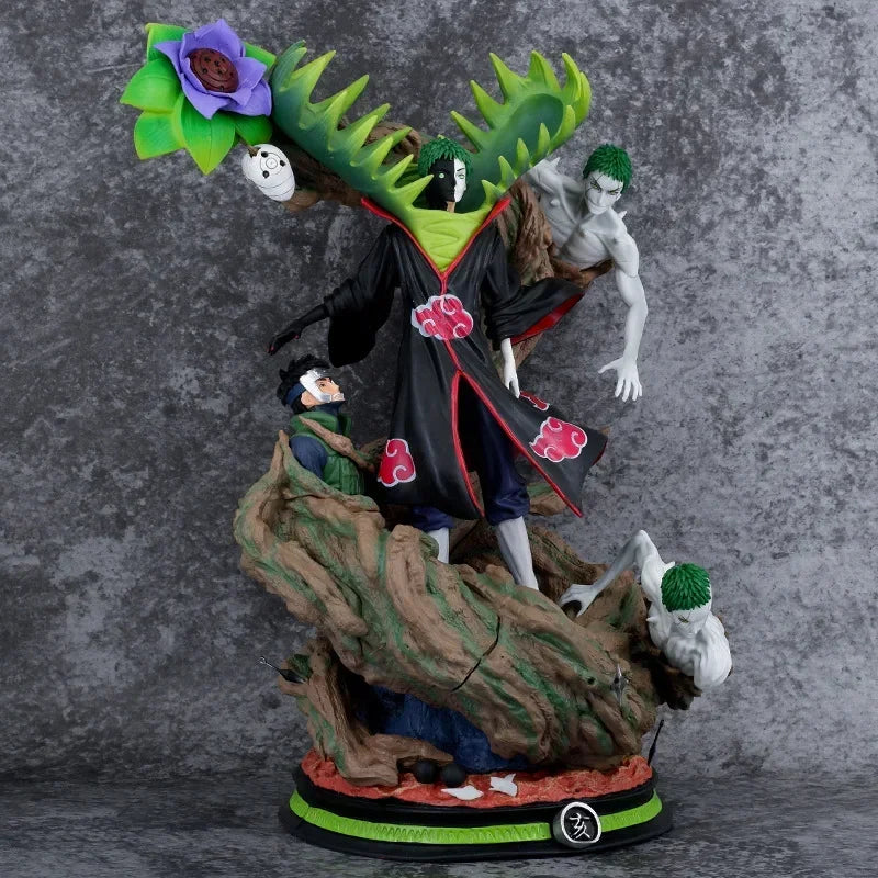 38cm Naruto Akatsuki Zetsu Dual Face Figure Cool PVC Model Statue Anime Collectible Birthday Christmas Boxed Gift Toys for Fans