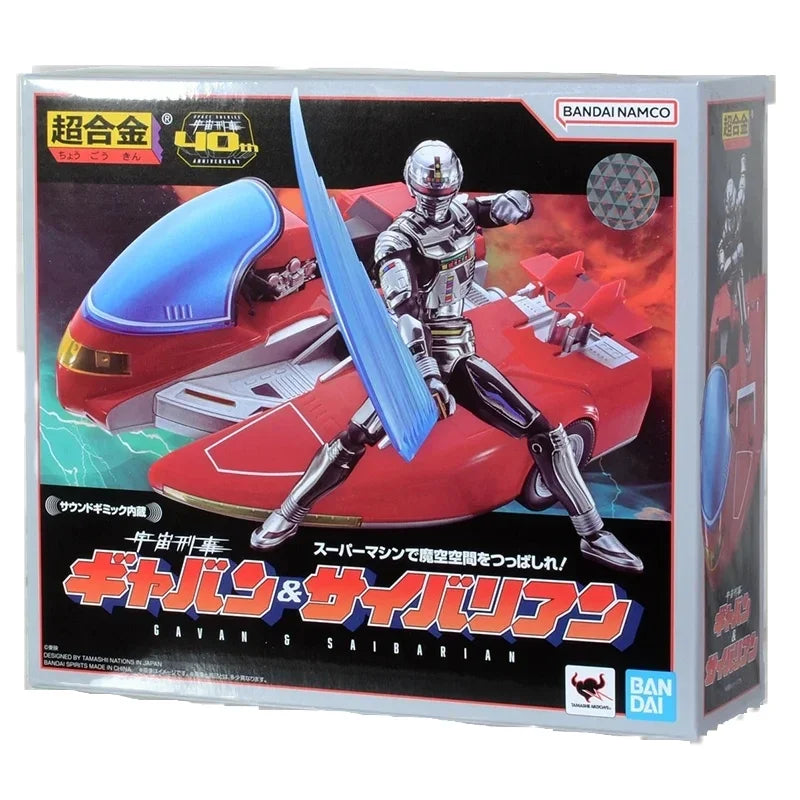 In stock Original Genuine Super alloy soul Space Sheriff Gavan SAIBARIAN 40th Bandai Anime Model Toys Action Figure Gifts