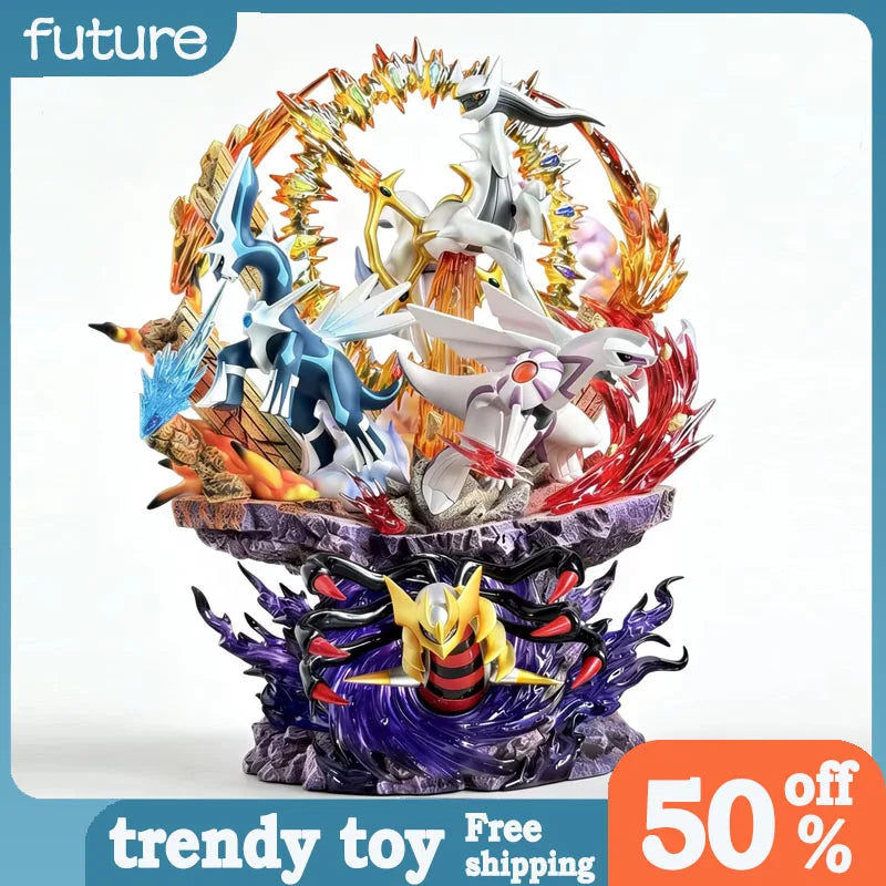 37cm Pokemon Ppap Four Legendary Beasts Set Figure With Light Anime Merch Decorative Ornament Collection Model Birthday Toy Gift