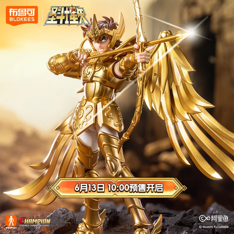 Original BLOKEES Saint Seiya Action Figure Aiolos Tenma Pegasus Beyond Version Toy Assembly Model Kit Figure Model Doll Kids