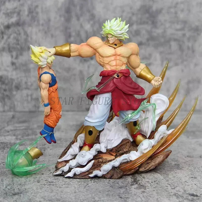 Gk Dragon Ball Action Figure Broly vs Son Goku Figure Statue PVC Collection Ornaments Anime Broli Goku Figurine Model Toys Gifts