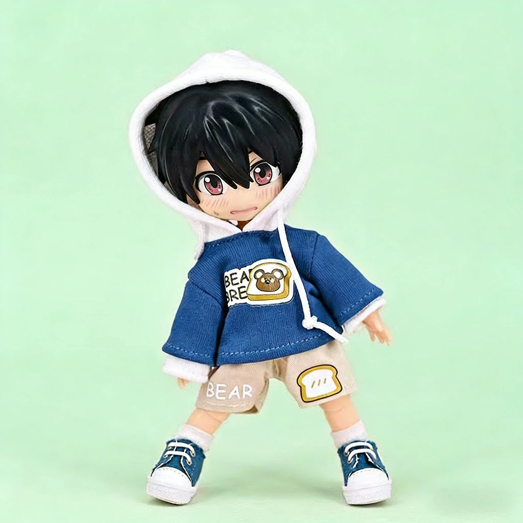 Obitsu 11 Doll Sports Hoodie Clothes Shorts Suit For OB11 Gsc 1/12 Molly Body 16~17cm BJD Doll Cloth Doll Outfit Clothes