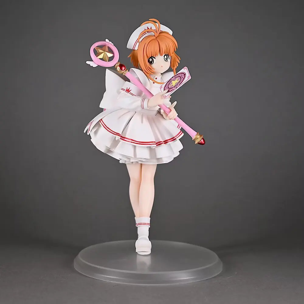In Stock Cardcaptor Sakura Kinomoto Sakura Figure 22cm Pvc Anime Models Statue Collection Toys Desk Decoration Halloween Gifts