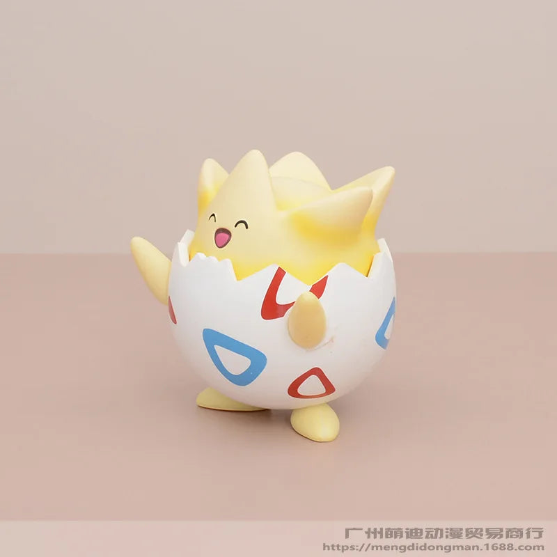 Pokemon Kawaii Happy Togepi Anime Figure Car&Desk Decor Cute 3D Model Doll Boys and Girls Lovely Gift Novelty Collectible