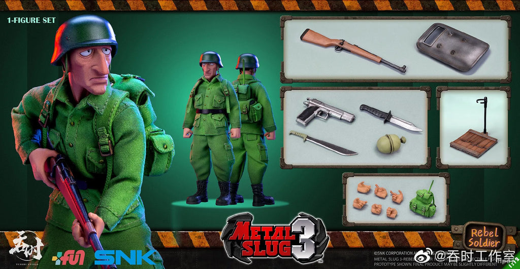 【MT】Original TUN SHI Metal Slug 3 Rebel Soldiers Single Set 1/12 Action Figure Toy Collection