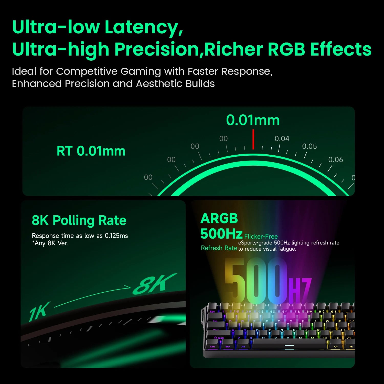 Akko MonsGeek FUN60 Ultra Mechanische Gaming-Tastatur Magnetschalter 60 % Rapid Trigger 8K HE/TMR Custom Aluminium-Tastatur Gamer