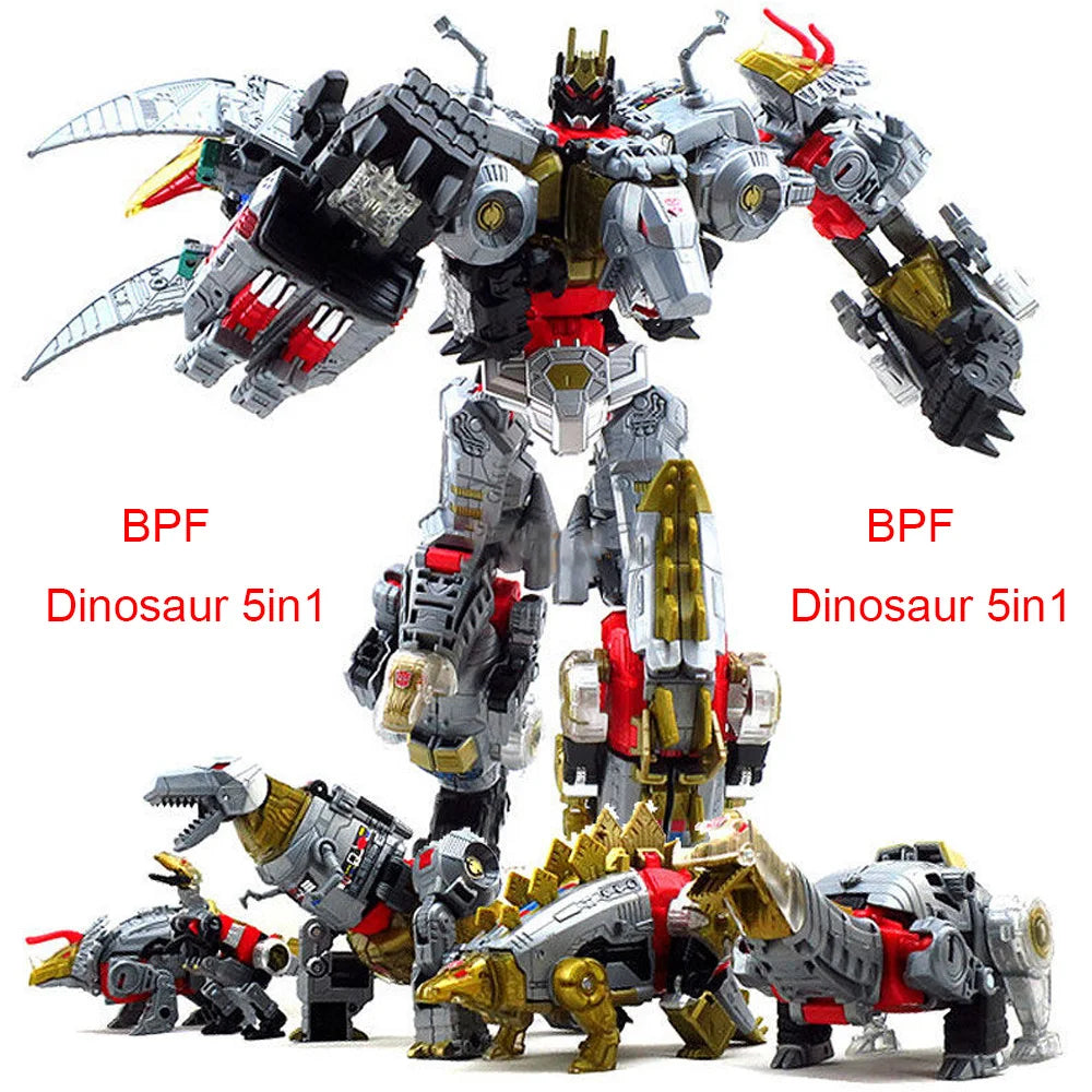BPF Dinosaur 5IN1 Transformation Toy G1 Dinoking Combination Robot Volcanicus Grimlock Swoop Sludge Slag Snarl Action Figure