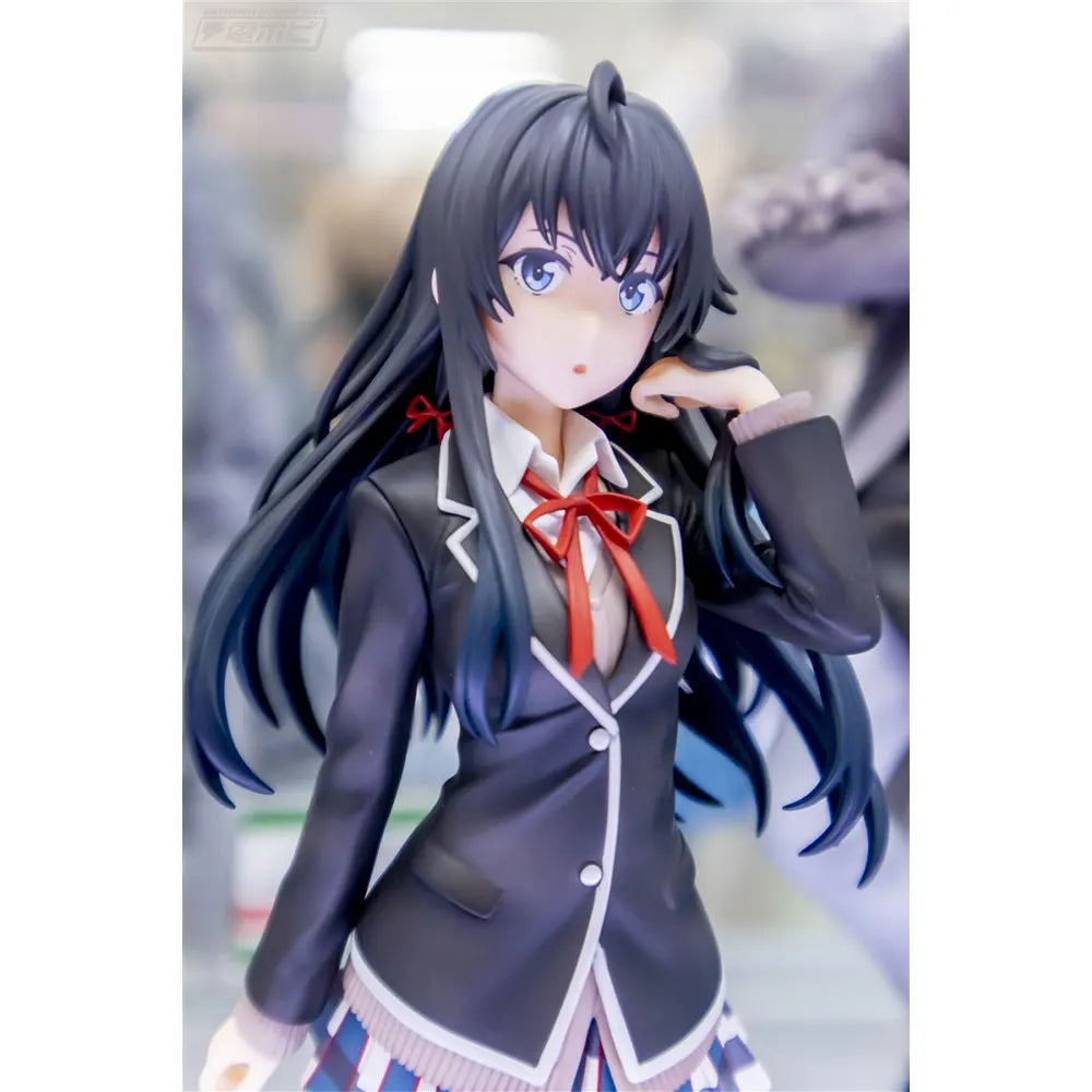 20CM Anime Yahari Ore no Seishun Love Comedy Figure Yukinoshita Yukino Standing School Uniform Anime Model Toy Gift Collection