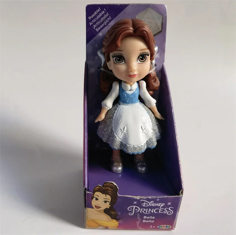 New Hot Disney Princess Miniature Doll Model Rapunzel Ariel Snow White Poseable Cute Anime Action Figure Model Frozen Gift Toy