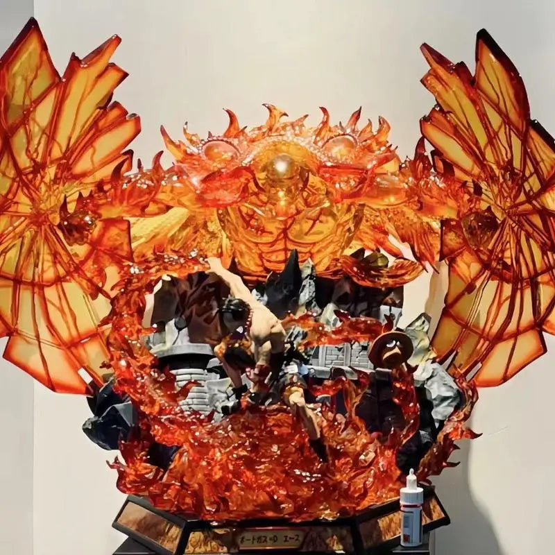 One Piece Figur Weißer Bart Portgas D Ace Gk Handgemachte modische Anime Puppe Statue Dekoration Modell Spielzeug Geschenk