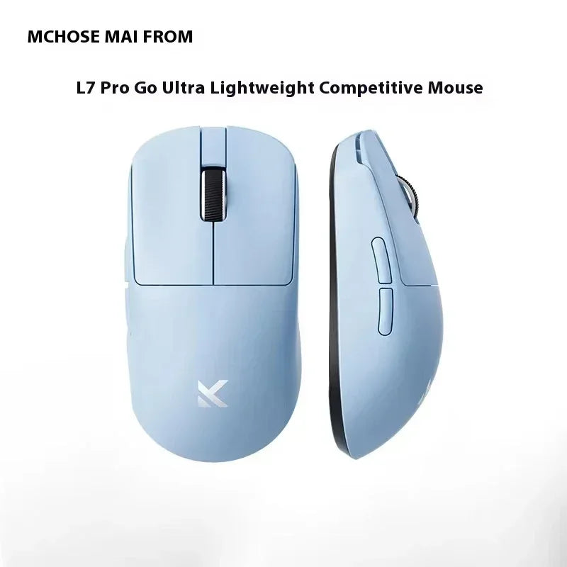 Геймърска мишка MCHOSE L7 Ultra 8K PAW3395, преносима и лека, презареждаща се, 2.4G безжична, BT, трирежимна, персонализирани подаръци за компютър.