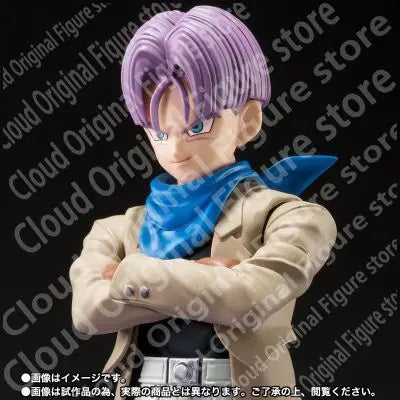 In Stock 100% Original Bandai SHF Dragon Ball GT Trunks Junior Saiyan Aciton Figure Gifts Collectible Model Toys Decoration