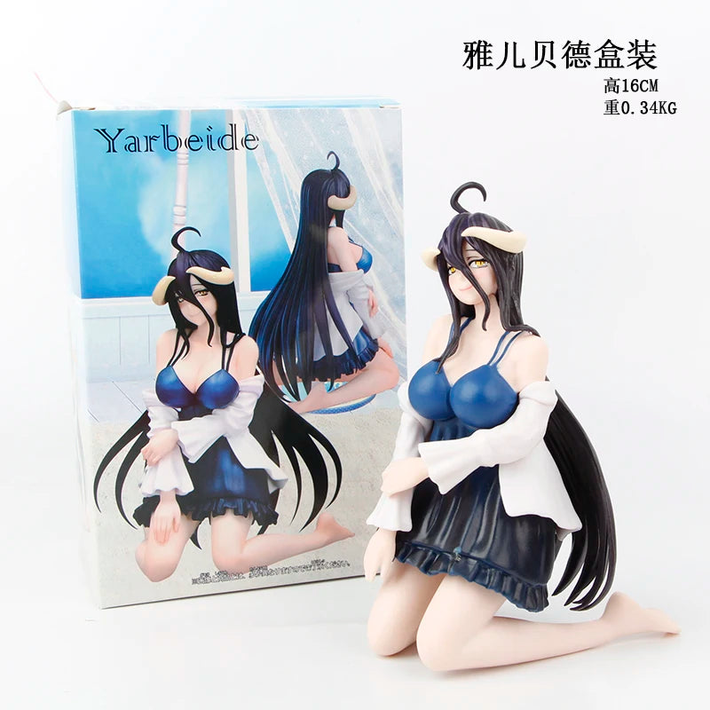 Anime Overlord albedo Sitting Version Action Figure Toys 16CM