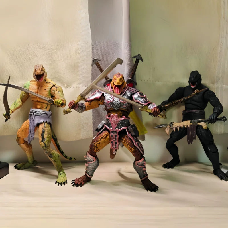 2024 New Sale 1/12  Pvc Savage Crucible Lizard Man Anime  Series Action Figures Models Desktop Decoration Gift For Boys