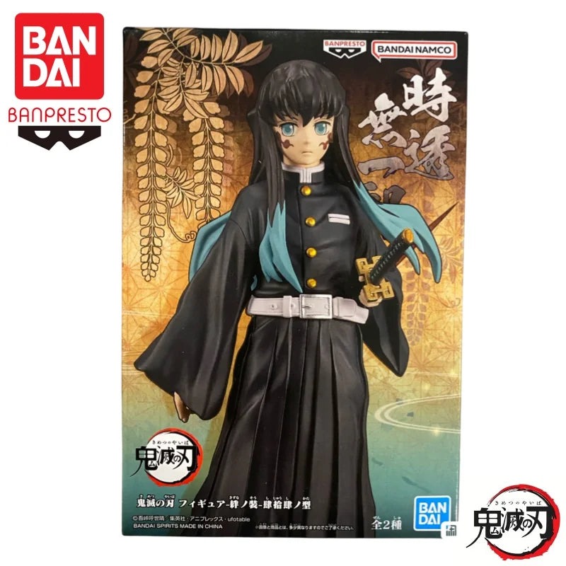 В наличност Bandai Original Banpresto Demon Slayer 44 Tokitou Muichirou Shinazugawa Genya Action Figure Модел на кукла Съвсем нова в кутия