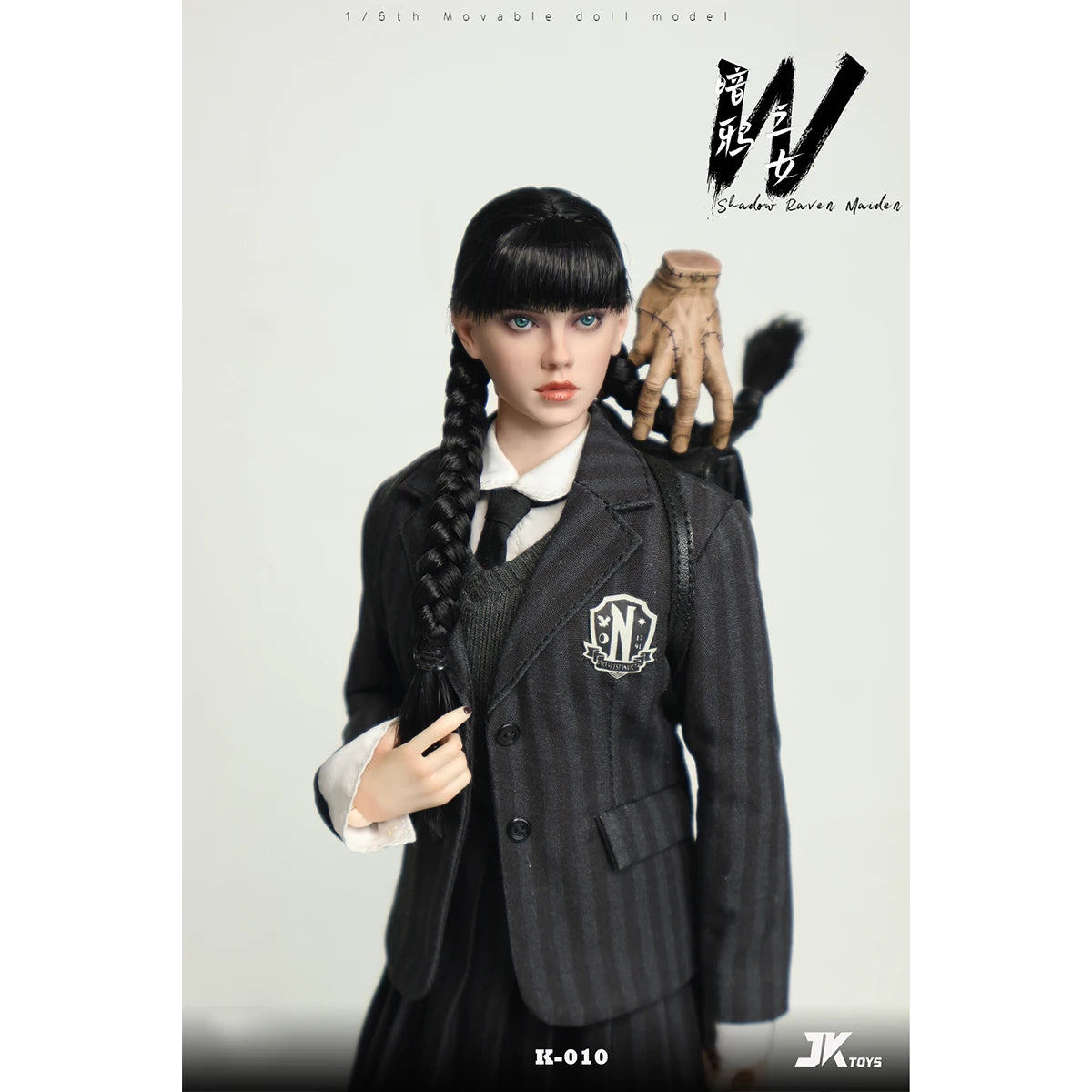 HIPLAY JKTOYS Shadow Raven Maiden Wednesday K-010 1/6 Action Figure