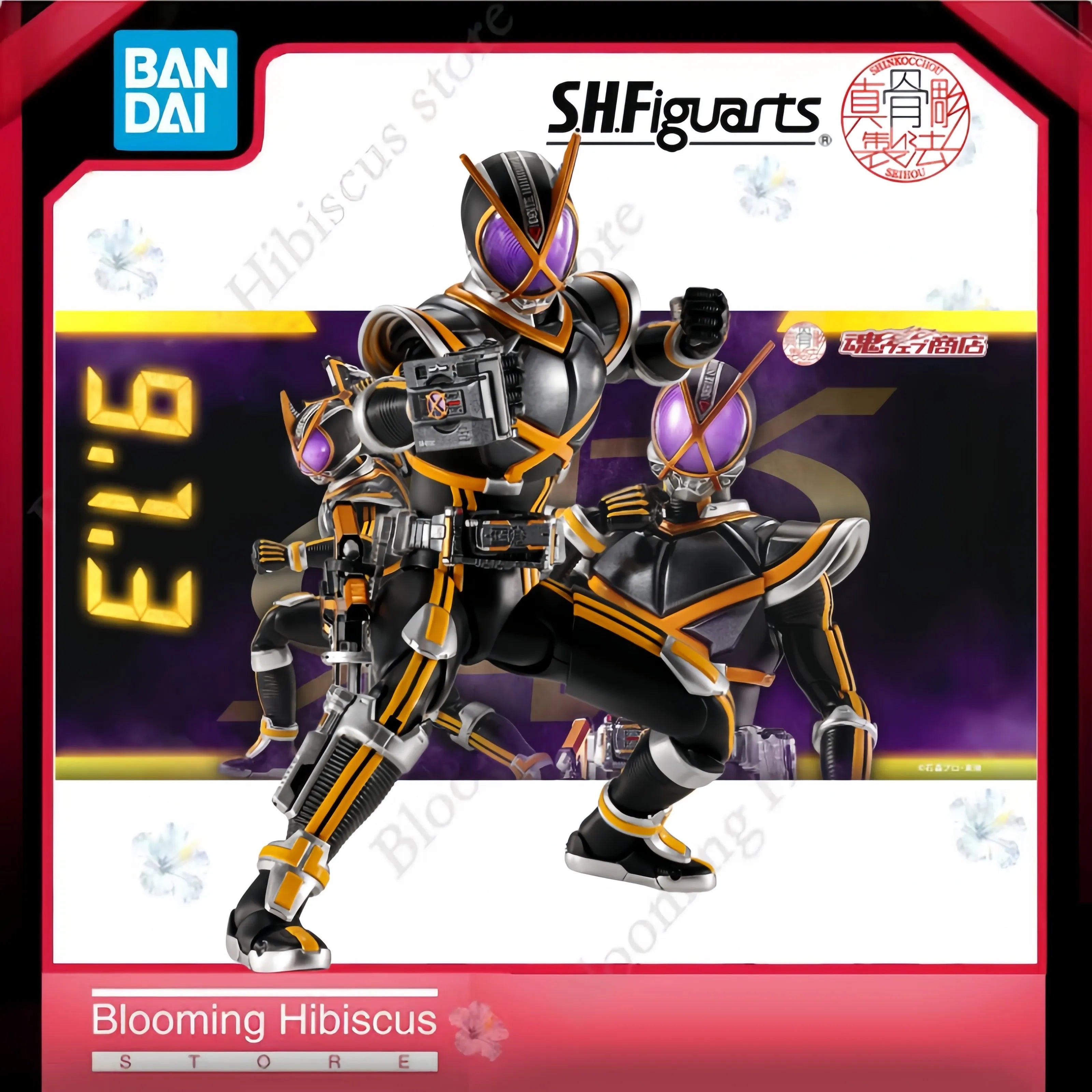 Bandai Tamashii Web Limited SHF Kamen Rider Kaixa (Shinkocchou Seihou) Anime Kamen Rider 555 Original Action Figure Collectible