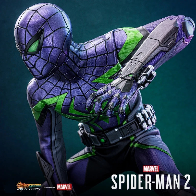 High-Quality Marvel Spider-Man 2 Miles Morales Purple Reign Dynasty Suit 1:6 Action Figure Collectible Toy For Adults