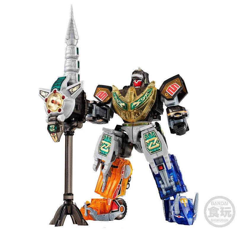 In Stock Bandai SMP Mighty Morphin Power Rangers Dragonzord Clear Color Action Figure Model Kit Assembly Toy