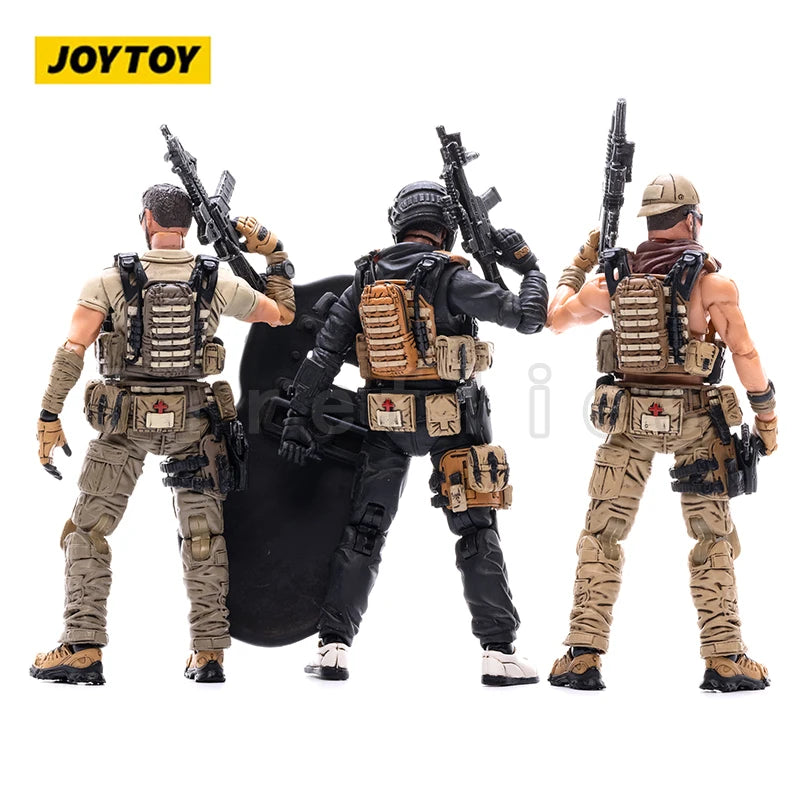 1/18 JOYTOY Action Figure (3PCS/SET) Hardcore Mercenary Trio Anime Collection Model Toy