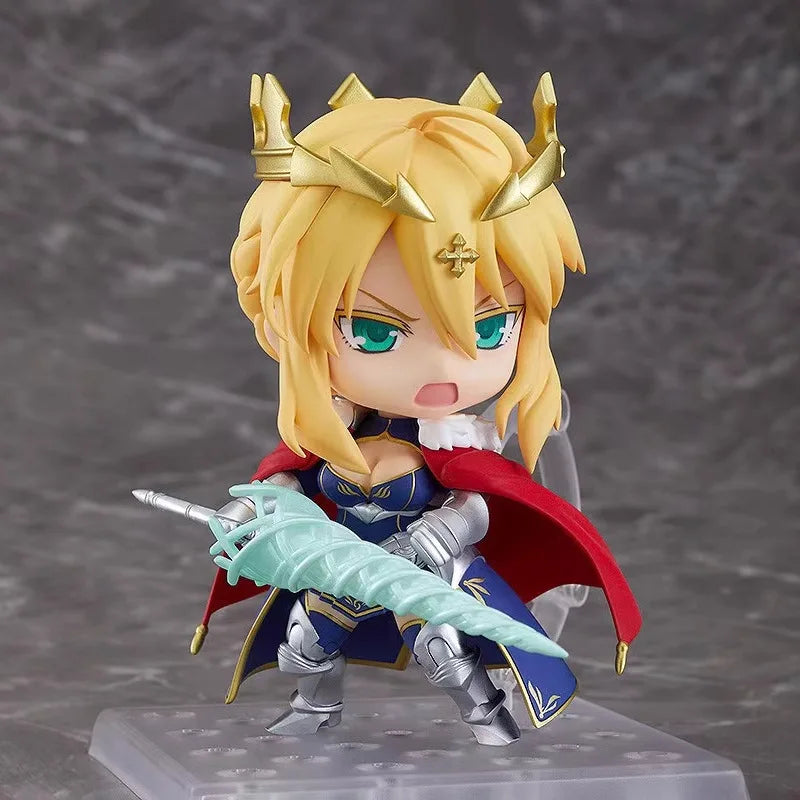 1532 Fate Artoria Pendragon Lancer Riding Posable Face Swap Action Figure Desktop Decor Anime Collectible Figurine