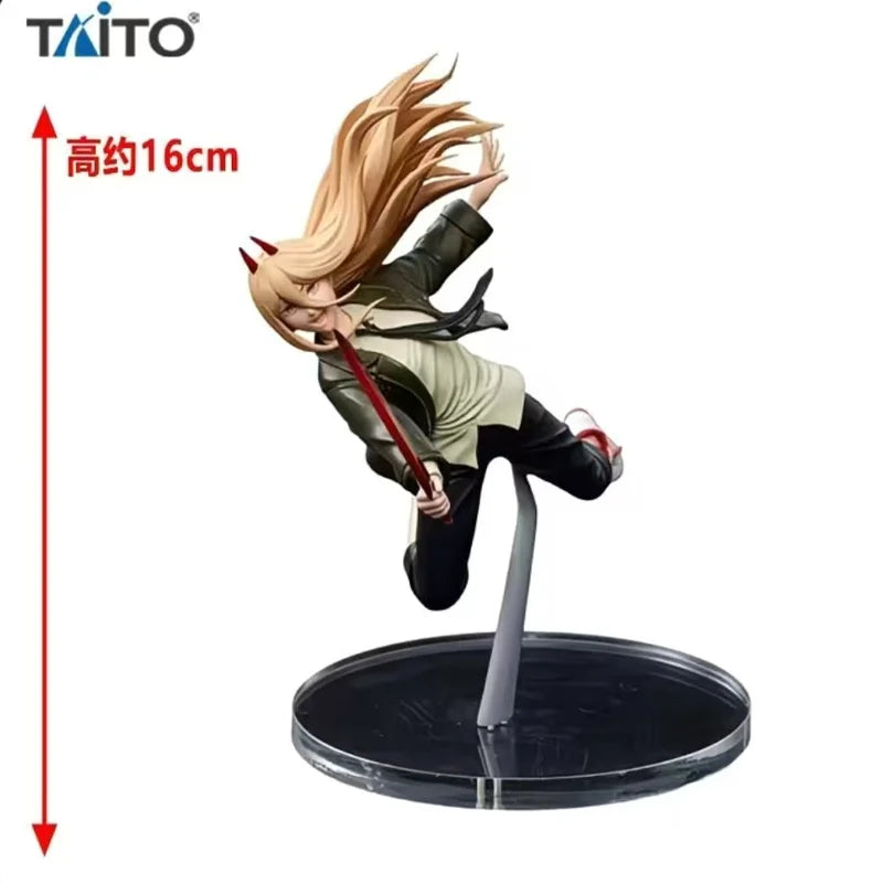 in stock Genuine TAITO Chainsaw Man Power PVC about 16cm Anime Figure Model Desktop ornament Collector Figurine Toys Gift