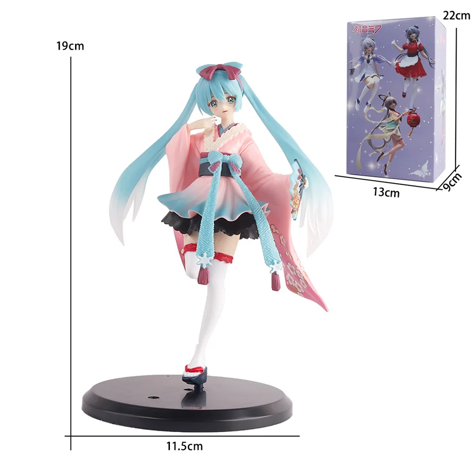 25cm New Hatsune Miku Desktop Cute Action Figure  Tokyo Series Kimono Anime Figurine Kawaii Girl Model Toy Gift