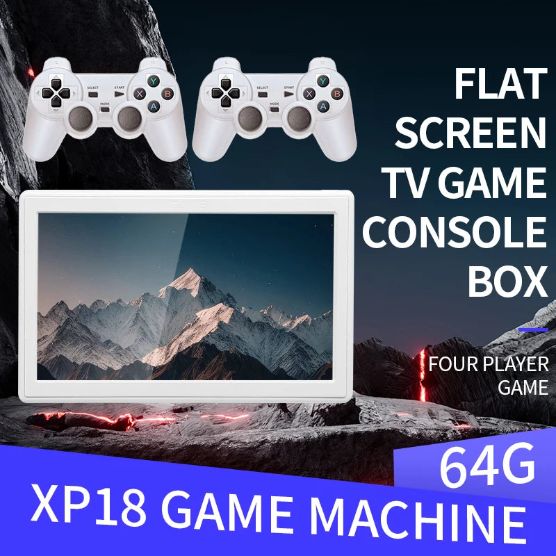 AMPOWN XP18 TV Game Console HDMI Output 7'' Screen 4000mAh Battery Portable Video Console Wireless Controller Supports Simulator
