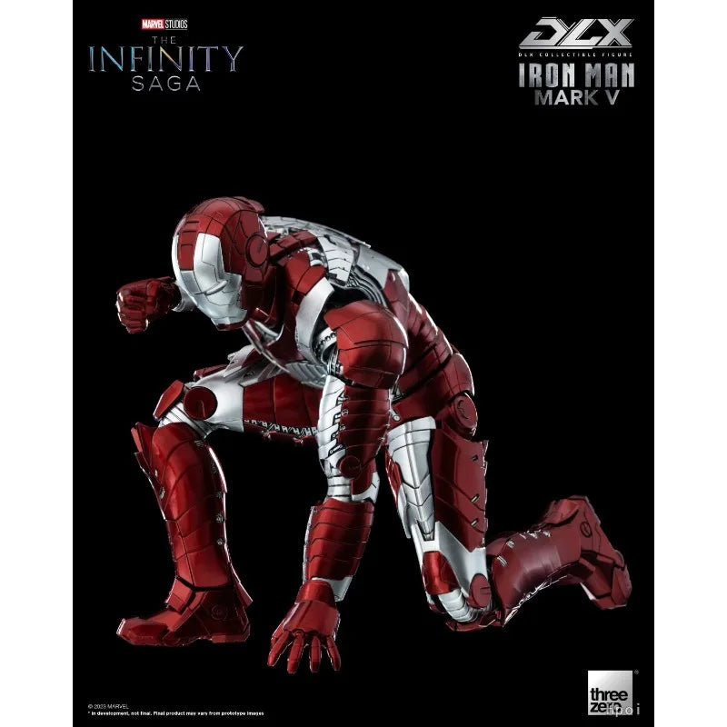 Original Threezero MARVEL THE INFINITY SAGA DLX Iron Man Mark 5 Anime Figure Model Toys