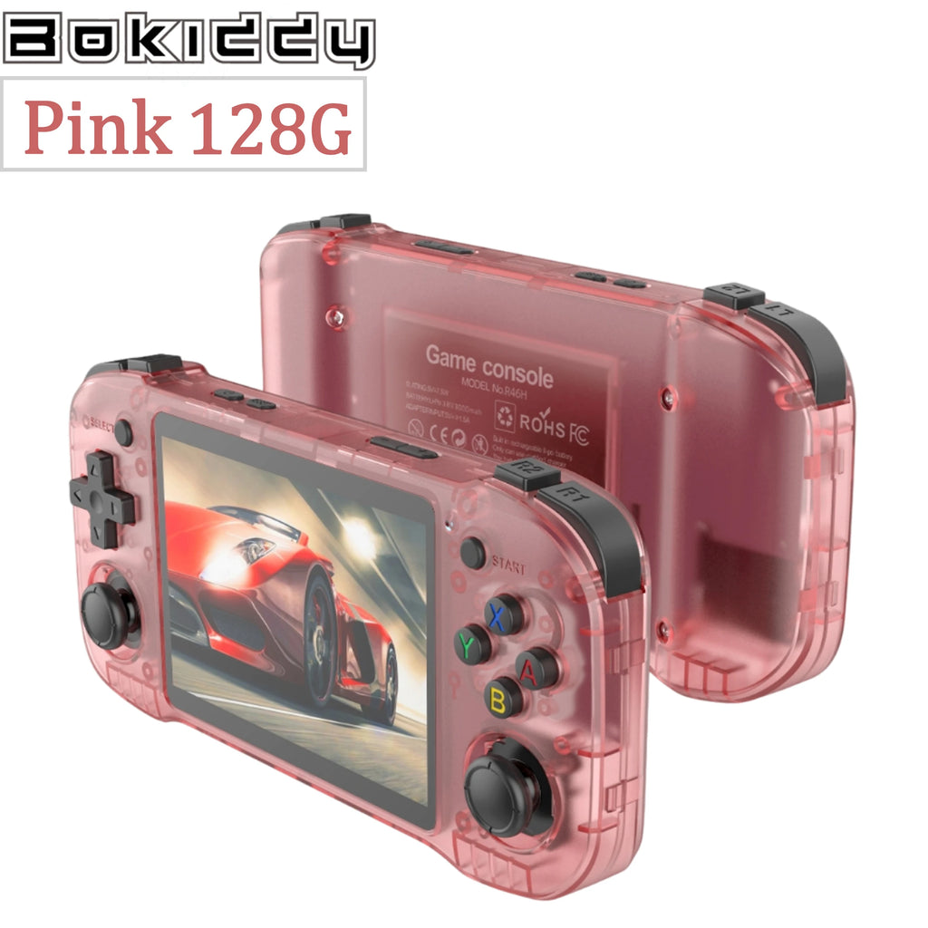 BOKIDDY R46H Retro Handheld Console Classic Game 4.2 inch HD IPS Screen Portable Video Player MAX 128G 29K Game R36H Best Gift