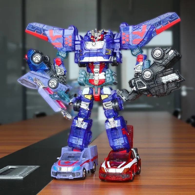 New 5 in 1 Hello Carbot Crystal Carbot Pentastorm X Transform Combined Robot Action Figures Toys SAFARI SAVER Deformation Mecha