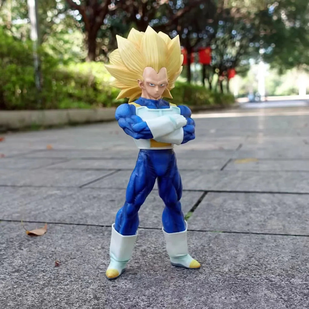 2026 New Q Version Dragon Ball Ssj3 Vegeta Figure  Super Saiyan 3 Goku Action Figures Collection Model Toys Birthday Gifts Decor