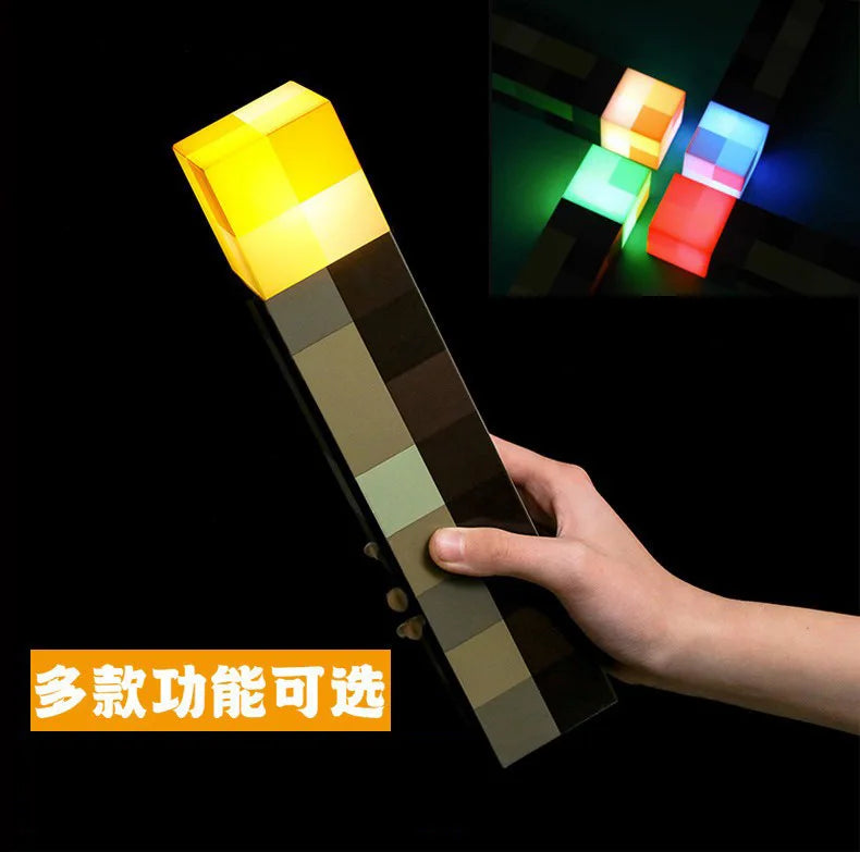 Creative Brownstone Torch LED Night Light USB Rechargeable Game Room Decoration Table Light Festival Gifts for Kids Game Lamps
