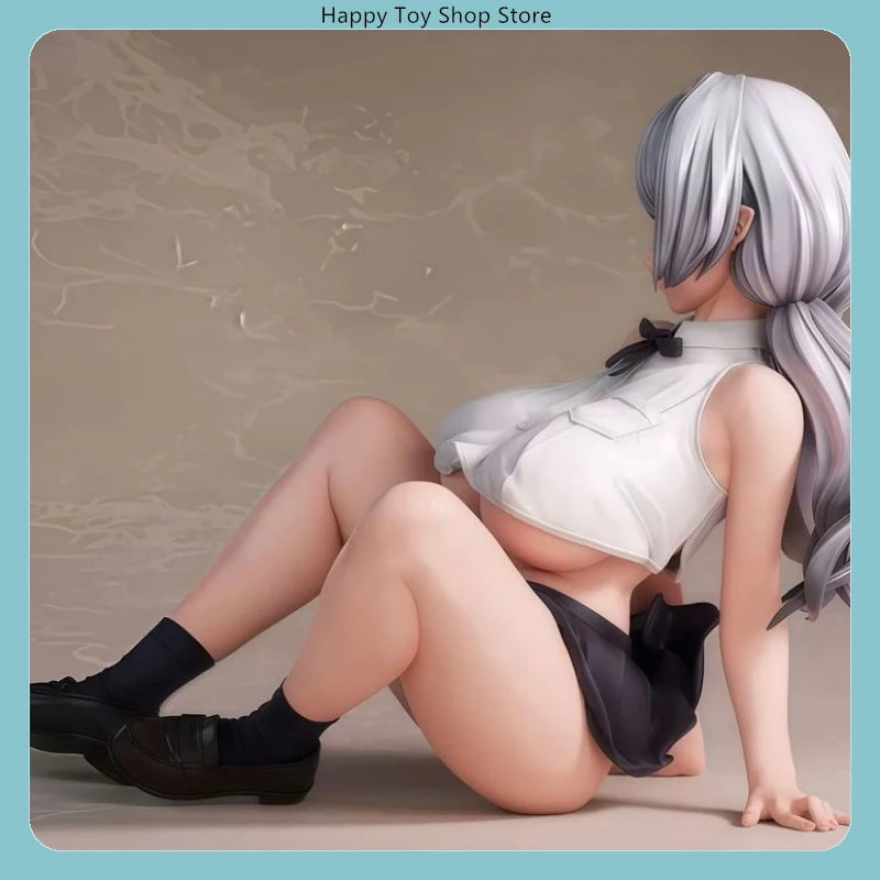 13cm JK Uniform Girl Sitting Pose Anime Figure Model Statue Desktop Decoration