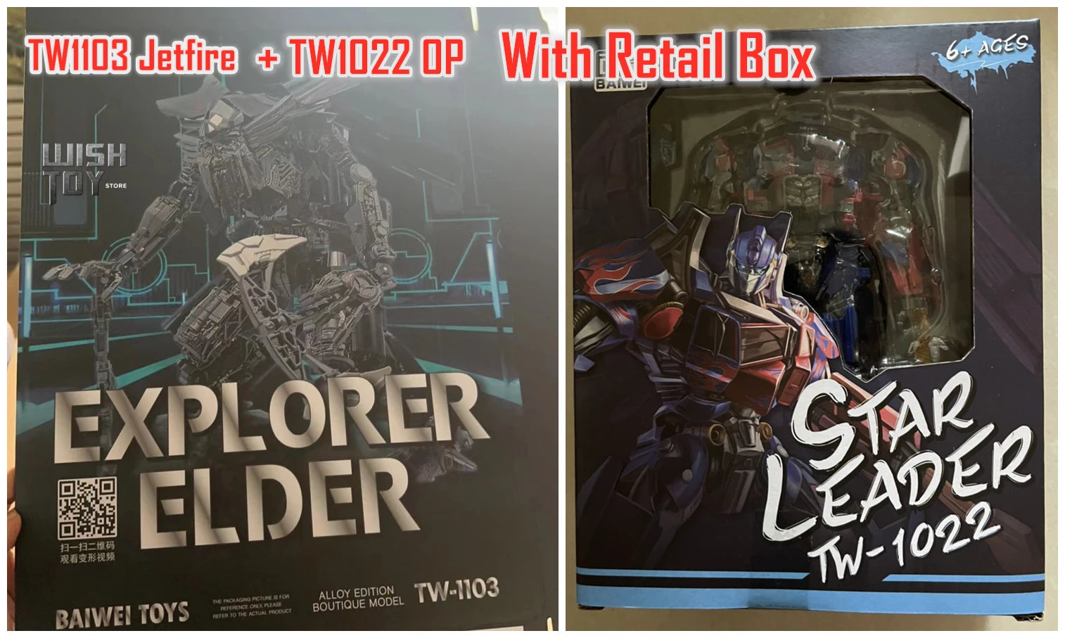 Transformation BAIWEI TW-1103 TW1103 Jetfire Skyfire TW1022 OP Commander Combination Model Action Figure Toys