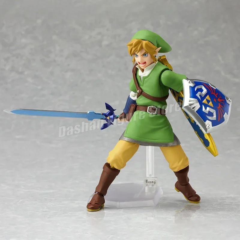 The Legend of Zelda Skyward Sword Figuren Figma 153 Link Actionfigur PVC-Sammlungsmodell 14 cm Anime-Ornamente Figur Spielzeug