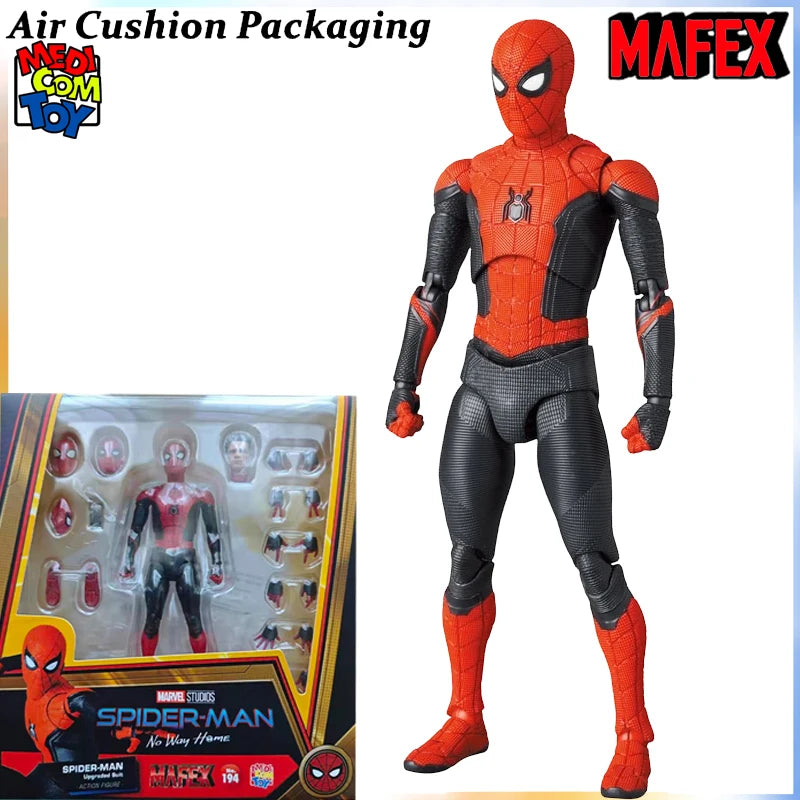 MEDICOM TOY Genuine MAFEX Series Spider-Man Upgrade The Battle Suit Peter Parker Ver.1.5 Superhero Action Figures Model Toys